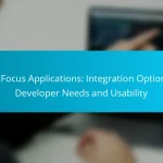 AI Focus Applications: Integration Options, Developer Needs and Usability