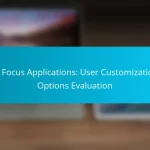 AI Focus Applications: User Customization Options Evaluation