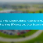 AI Focus Apps: Calendar Applications, Scheduling Efficiency and User Experience