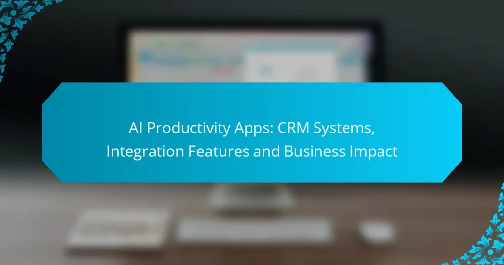 AI Productivity Apps: CRM Systems, Integration Features and Business Impact