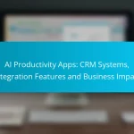 AI Productivity Apps: CRM Systems, Integration Features and Business Impact