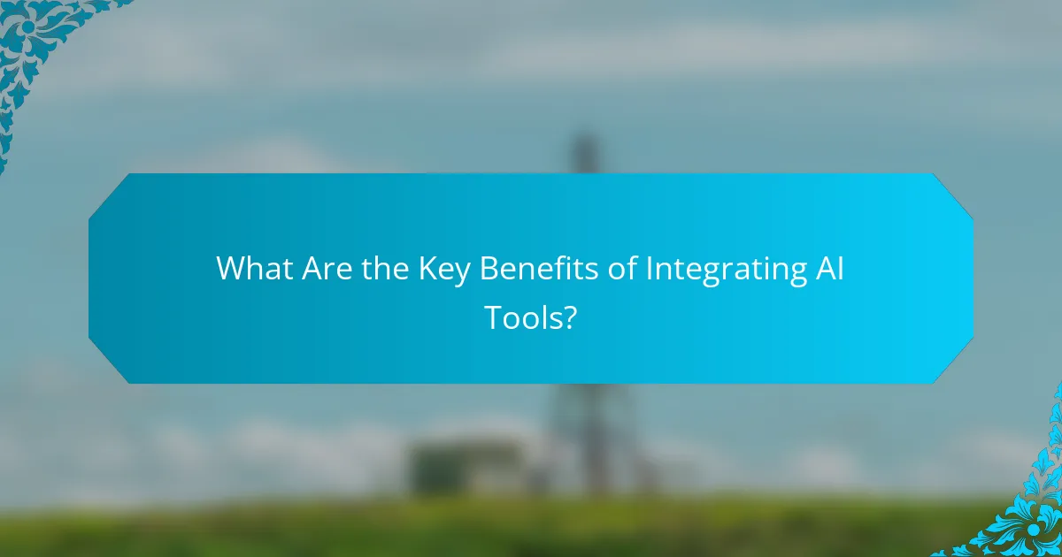 What Are the Key Benefits of Integrating AI Tools?